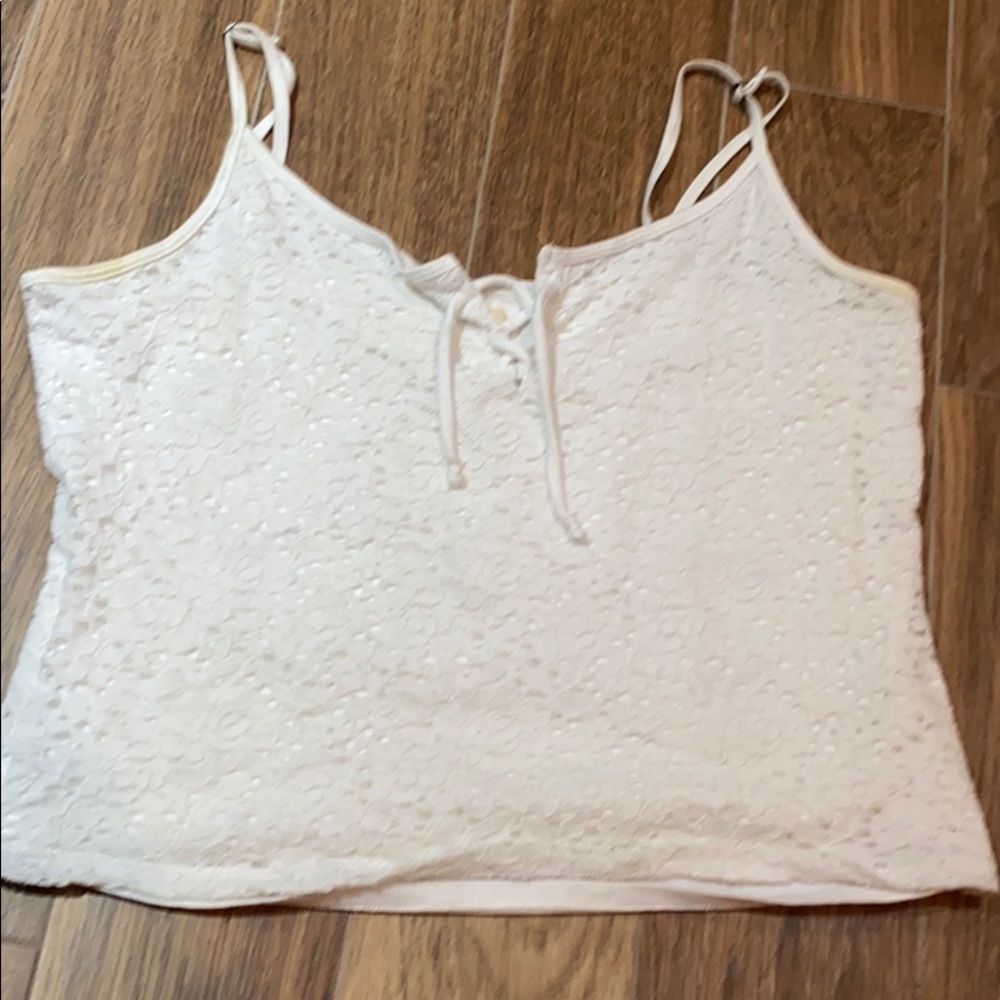 Hollister white crop top